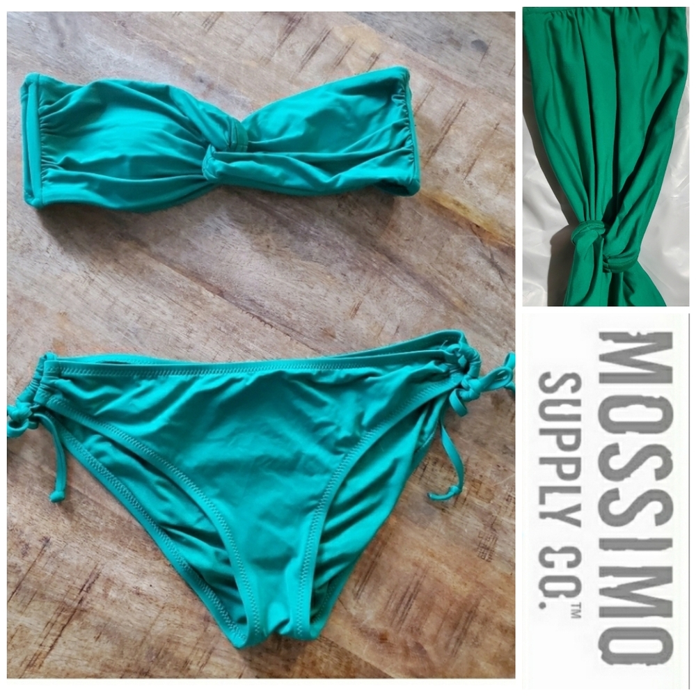 Mossimo Kelly Green Bandeau Bikini